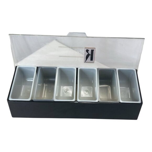 Ketel One Vodka Bar Condiment Caddy Garnish Station Fruit Tray 6 Compartments - Picture 4 of 8